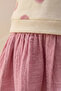 Girl's Polka Dot Muslin Decorated Long Sleeve Seasonal Dress Powder - 4