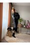Women's Wrinkled Patent Leather Short Heeled Boots (5cm) - 6