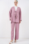 Women's Linen Kimono Double Set 6727 - Dusty Rose - 4