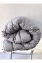 Double Luxury Gray Wellsoft Quilt Reversible 195 X 215 One Side Fleece Luxury - 3