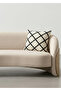 Buldan İşi Linear Patterned Punch Detailed Throw Pillow Cover 42X42 cm - 6