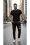 Men's Slim-Fit Chinos with Graphic Patch Details