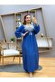جلابية كتان مطرزة مقاس 100 كيلو - 4
