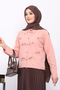 Salmon Bow Front Button Shirt