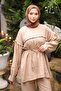 Modal Suit with Mink Waist Drawstring Tunic Pants - 4