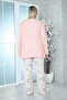 Viscose Plus Size Patterned Melisa Orange Pajama Set 100% Cotton - 6