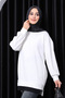 Ecru Crew Neck Side Zipper Tunic - 2