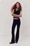 Flared tailored trousers