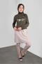 Printed Text Lace-Up Tunic 41230
