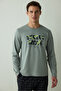 Move Men's Slogan Printed Long Sleeve Cotton Pajama Set