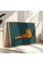 ALAYRA Poster Master Lying Tiger Poster - Retro Tiger Portrait Print - Tiger Art - Groovy Art - Funky Art - Jungle Art - Modern Art - Minimal Art - Kid's Room or Living Room Decor40X30 CM - 3
