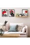 ALAYRA Japanese Art Wall Decor - Unframed Set of 6, Modern Minimalist Asian Oriental Decor for Living Room, Samurai Armor Warriors Prints Posters for Bedroom, Japan Red White Art30X40 CM - 3