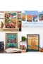 ALAYRA 9 Pieces Vintage National Park Posters, National PPrints Nature Wall Art and Mountain Print Set Abstract Travel Unframed for Hikers Campers Living Room Decor, (Travel City)20X25 CM - 3