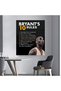 ALAYRA Kobe Bryant Rules,Kobe Bryant Canvas Wall Art,Motivational Basketball Posters, Basketball Player Posters,LA Lakers Decorations for Boys Room Unframed(/)61X45.7 CM - 2
