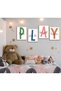 ALAYRA 4Pcs Kids Playroom Wall Art Childrens Playroom Canvas Posters Prints Boy Kids Room Let's Play Wall Decor Pictures Toddler Nursery Bedroom Artwork Decoration Unframed30X40 CM - 3