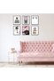 ALAYRA Pink Fashion Canvas Wall Art Prints Trendy Book Stack Canvas Poster Picture Artwork Glam Room Wall Decor Woman Makeup Flowers Perfume Art Print for Bedroom Bathroom30X40 CM - 3