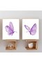 ALAYRA Set of 3 - Butterfly Wall Art Prints,Poster with Purple Butterfly,Colorful Butterfly Wall Art Canvas Poster for Girls Bedroom Nursery Home20X25 CM - 5