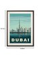 ALAYRA Dubai Burj Khalifa Tower World City Landscape Paintings Vintage Travel Poster Retro Wall Stickers Art Print Painting Home Decoration ()45.7X30.5 CM - 5