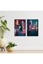 ALAYRA Japan Art Poster Set of 2 - Japanese Print Artwork on Canvas Roll - Large Tokyo Anime Wall Art Poster Gift - Modern Night City Picture Wall Decor for Bedroom Kitchen Living60X90 CM - 3