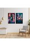 ALAYRA Japan Art Poster Set of 2 - Japanese Print Artwork on Canvas Roll - Large Tokyo Anime Wall Art Poster Gift - Modern Night City Picture Wall Decor for Bedroom Kitchen Living60X90 CM - 4