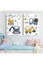 ALAYRA Excavator Canvas Painting Nursery Wall Prints Posters Crane Art Prints Toys Cars Wall Art Print Nursery Pictures Kids Boys Room Decor Unframed61X40.6 CM - 4