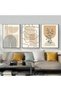 ALAYRA Canvas Pictures, Modern Abstract Art Poster, Wall Pictures Living Room, Boho Poster Set for Living Room, Bedroom, Without Frame (3 Pieces, , Geometry 3)20X30 CM - 2