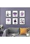 ALAYRA Purple Makeup Posters Fashion Paris Prints Wall Art Makeup Room Artwork Set of 6 Perfume Flower Lipstick Canvas Art Posters Girl Room Decor for Bedroom (8"x10" UNFRAMED,20X25 CM - 4