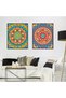 ALAYRA Wall Unframed Prints Giclee Paper Set of 4, Mandala work, Bathroom Decoration Flower Floral Modern Abstract Colorful Decor Good Packing Gift for Women Posters28X35 CM - 3