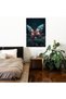 ALAYRA Peony Wall Art Pink Flower Canvas - Summer Peonies - Retro Plant Florlal Oil Paintings Poster - For Living Room Decor (Unframed,12 * )30.5X40.6 CM - 3