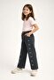 Elasticated Waist Girls' Trousers with Bow Embroidery - 5