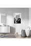 ALAYRA After The Disco Party Posters Black and White Funny Bathroom Canvas Wall Art Trendy Funky Bar Bathroom Prints Paintings Preppy Bar Poster Decor Teen Girls Bedroom Bathroom30.5X40.6 CM - 2