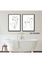 ALAYRA Woman Reading Canvas Wall Art Black and White Pictures Minimalist Line Art Prints Women Silhouette Painting Coffee Cup Poster Reading Room Artwork Minimalist Women40X60 CM - 4