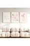 ALAYRA Pink Cowgirl Wall Art Set of 3 Coquette Bow Canvas Wall Decor Art Preppy Aesthetic Pictures Blue Coastal Cowgirls Wall Art Trendy Girly Boots Poster Bow Prints for Living30X40 CM - 4