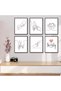 ALAYRA Black and White Prints Line Art Minimalist Painting Pictures Family Love Poster Parent Baby Hand Line Drawings Mural for Bedroom Nursery Kids Room Decor, UNFRAMED, 8" x 10"20X25 CM - 5