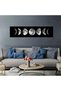 ALAYRA Ohhvvow Zunniu Moon Phase Wall Art Painting, Black and White Moon Canvas Print Poster Wall Art Decoration for Bedroom Living room (Black unframed)119.4X30.5 CM - 3