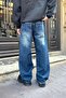 Washable Striped Baggy Jean Blue - 3