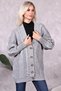 Women's Knitwear Cardigan 5-Button Hair Knitted Cardigan Gray (80CM) - 6