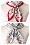 2-piece satin bandana set - includes satin scarf and satin bag accessory - patterned bandana, 45x50 cm