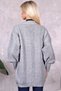 Women's Knitwear Cardigan 5-Button Hair Knitted Cardigan Gray (80CM) - 8