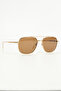 Phedra Gold Brown Metal Sunglasses - 2