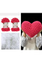 Heart Pillow Puffy Material 2 Pieces Puffy 149 Fuchsia and 200 Gr. Bead Fiber Set