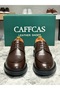 Genuine Leather Brown Handmade Classic Everyday Men's Shoes 1395-31 - 2