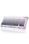 GravaStar K1 Gradient White:75% Hot-Swap، مفاتيح مخصصة، RGB، لاسلكي/سلكي، 8000 مللي أمبير في الساعة، متعدد المنصات