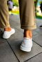 Santoni Quality Stylish Men's Sneakers White - 6