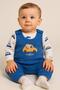 Baby Boy 3-Piece Ribbed Romper Set with Car and Badge Socks – Bodysuit, Romper and Socks |   3-6-9 Months
