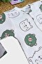 Newborn Baby Jumpsuit Trophy Fabric Bear Printed Thin Seasonal Jumpsuit with Booties 0-1-3-6 Months - 3