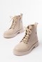 Zri̇n-2003 Premium Beige Lace-Up Zippered Casual Women's Boots - 5