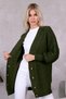 Women's Knitwear Cardigan 5 Button Knitted Patterned Cardigan Khaki - 3