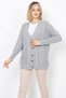 Women's Knitwear 5-Button Knitted Cardigan Gray - 9