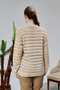 Women's Knitwear Cardigan Flower Embroidered Perforated Standard Size Skin Color - 7